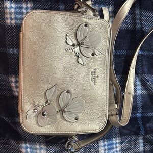 Kate Spade Silver Crossbody Bag with Sleek Design